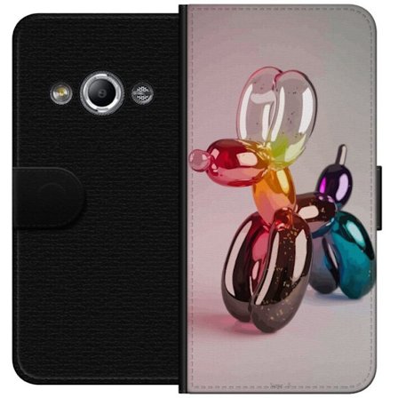 Kompatibel Tegnebogsetui til Samsung Galaxy Xcover 3 Balloon Pup farverige ballonhund i glasstil inspireret af popkunst og moderne design i regnbuens