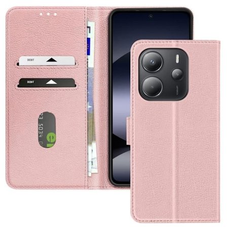 Étui til smartphone - Xiaomi - Redmi Note 14 4G - Pung - Rosé Champagne - Video Stander