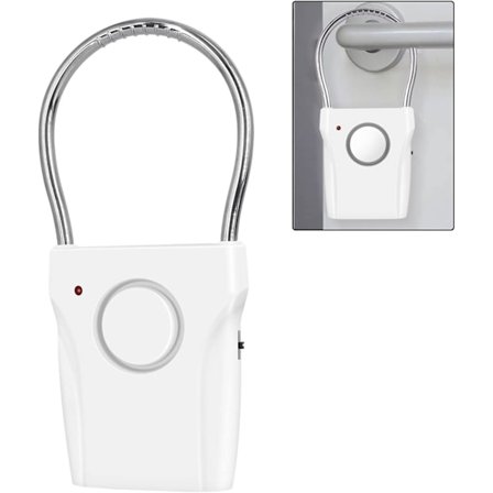 Dør- og vinduesalarm, dør-/vinduessensor med 120db alarm, der kan høres op til 150m Touch- og vibrationsudløst sikkerhedsalarm [BR]