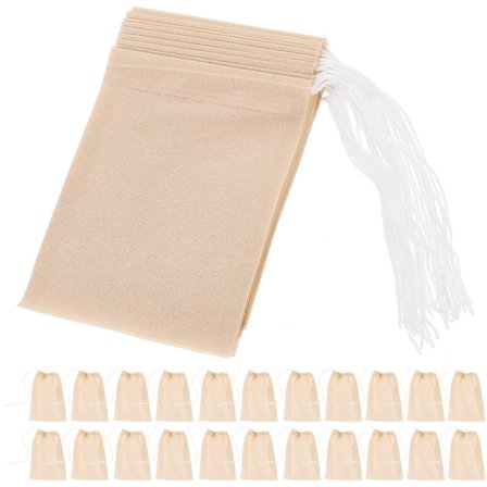 300 engangs teposer snøre te filterposer tomme teposer kaffefilterposer (6X8CM, gul)