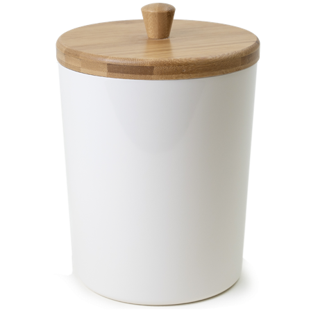 Selected by ZOO - Godterikrukke Bambus 15x22cm, hvit - Hund - Matplass & vannautomater for hund - Fôrtilbehør for hund - ZOO.no