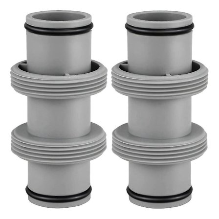 2 stk. Poolfilterpumpeslangeforbindelse, Poolslangeforbindelse 1,5' til 1,5', til Poolslangeadapter og Fi