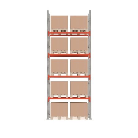 Pallställ, grundsektion, 10 pallar, 1000 kg/pall, höjd: 5000 mm