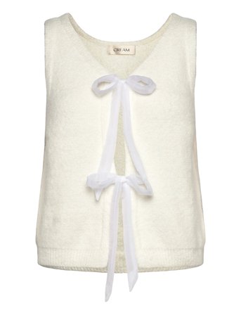 Cream Crbulp Knit Vest - Cream - XL/XXL