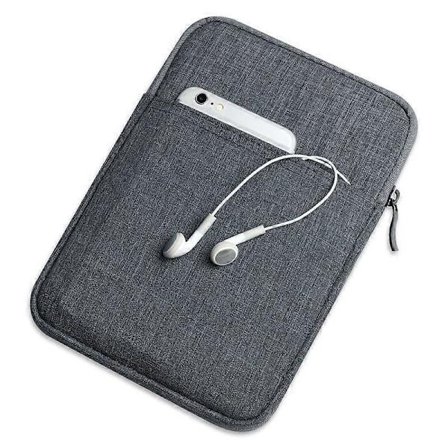 Slankt etui til 8-tommer tablets, sleeve, vandtæt beskyttelsesetui med lomme - Mørkegrå Multicolor Mørkegrå