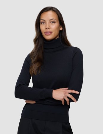 Shaping New Tomorrow - Dame - Fine Knit Turtleneck - Black - Størrelse XXL