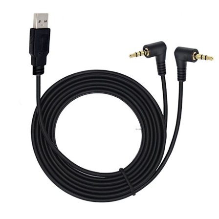2 i 1 3,5 mm hane AUX ljudjack till USB 2.0 hane laddningskabel Adapter sladd USB till aux kabel USB ljudkabel adapter