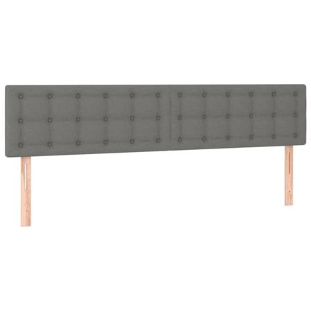 vidaXL Huvudgavlar 2 st mörkgrå 90x5x78/88 cm tyg Grå