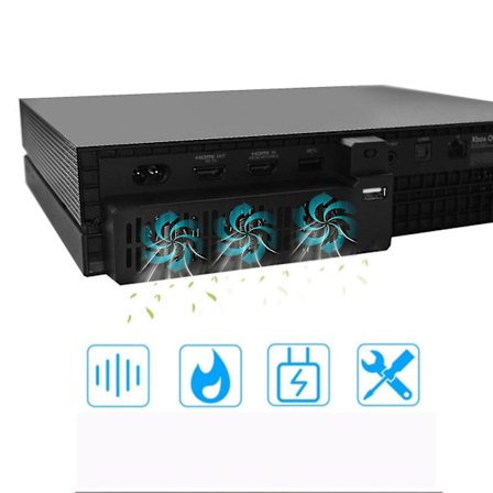 Hmwy - Ulkoinen Turbo USB-jäähdytystuuletin Xbox One X -konsolille