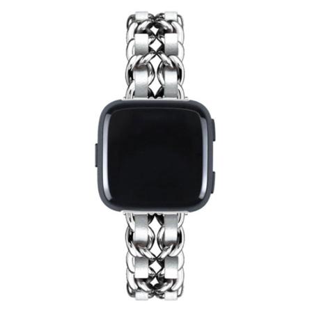 Fitbit Versa 3 hybridi tyylikäs kellonauha - Hopea Silver grey