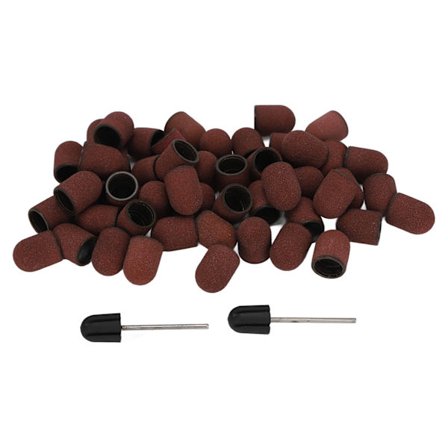 120# Korn Neglekunst Slibehætter Manicure Polering Slibebånd Neglebor Sæt med Skaft