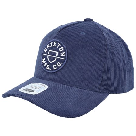 Brixton - Blauw adjustable Cap - Crest C Mp Washed Navy Corduroy A-Frame Adjustable @ Hatstore