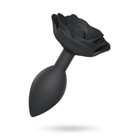 OPEN ROSES BUTTPLUG SIZE L - BLACK ONYX - Vuxen.se - Buttplug, stora & små butt plugg