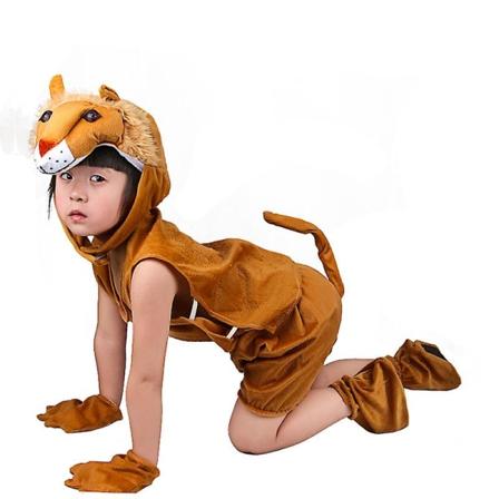 Leijona-lasten eläinasusetti Set Halloween-lavadraama Lastenpäivä Suitable for 100-110 cm