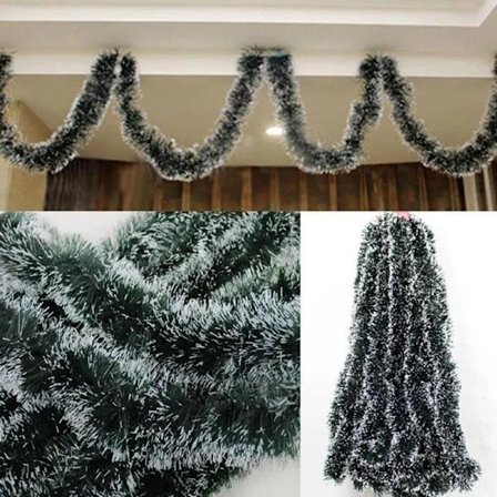 200 x 9 cm Julekrans grankrans grøn julepynt juletræspynt dekoration julepynt kranser