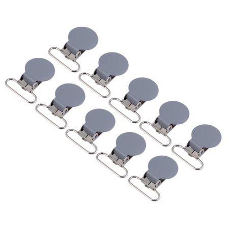 10 stk. 25 mm runde seler Bøjler Sutteholder Clip DIY Fremstillingsmaterialer (Grå)