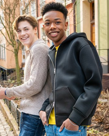 Grunt GRHohen Scuba Zip Hood Svart Huvtröjor/Hoodies Kille - Kids Brand Store