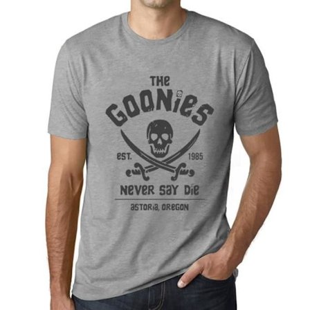 T-shirt herr The Goonies Never Say Die 80-tals vintage T-shirt Grå