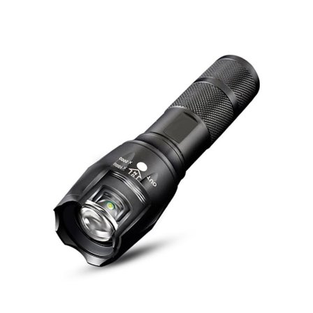 Zoom starkt ljus aluminiumlegering ficklampa vattentät utomhus nattlöpning cykling patrull sökarljus