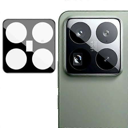 För Xiaomi 15 Pro Kameralinsskydd WANLONFENG HD Full Svart Silke Tryckt Linsfilm