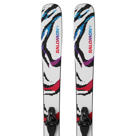 Salomon - Skipakket Alpineski's L Qst Blank Team + L6 Gw J2 90 - White / Red