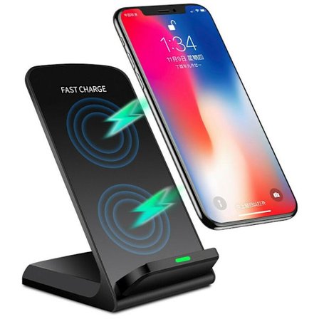 15W hurtigoplader trådløs induktiv QI ladestation - Perfet