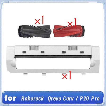 1 stk. hovedbørstedæksel med 1 sæt hovedbørste til Qrevo Curv / P20 Pro støvsuger udskiftelig spa