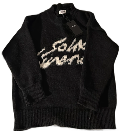 Svart stickad tröja Saint Laurent