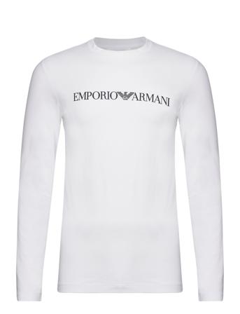 T-Shirt T-shirts Long-sleeved Hvit Emporio Armani*Betinget Tilbud