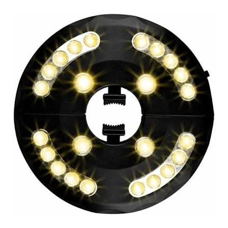 Trädgårdsparasolllampa, parasolllampa, 24 LED, 3 belysningsmodeller, parasolllampa, trädgård, stort parasoll (varmt ljus)