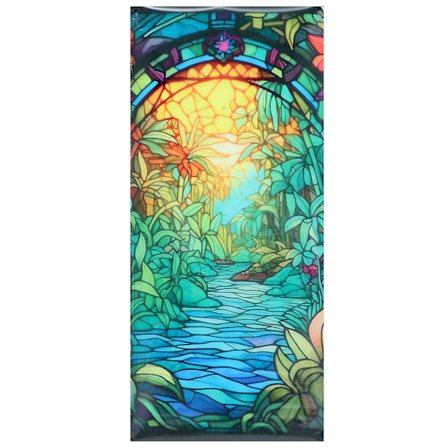 Farvet glas klistermærke vindue privatlivsfilm elektrostatisk adsorption aftagelig vinduesfilm klistermærke (100X45CM, som vist på billedet)