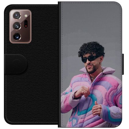 Yhteensopiva Lompakkokotelo Samsung Galaxy Note20 Ultra Värikäs kuvaus surullisesta sydämestä rannalla palmujen, delfiinien ja auringonlaskun kanssa r