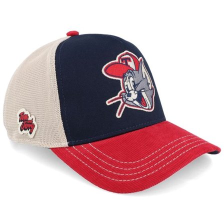 Capslab - Blå trucker Keps - Tom & Jerry Blue/Red A-Frame Trucker @ Hatstore