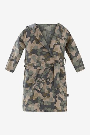 Jotex - Mini Lniany Szlafrok 98/104 Cl Ciemnozielony - CARA - Kup Szlafroki iręczniki dla dzieci firmy Jotex