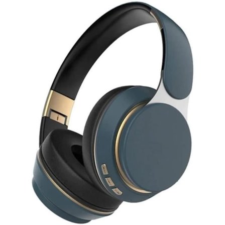 (Sininen) Langattomat kuulokkeet, HiFi Stereo Bluetooth -kuulokkeet mikrofonilla, Bluetooth 5.0, kortin lataus