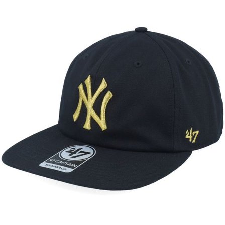 47 Brand - MLB Svart snapback Keps - New York Yankees MLB Metallic 47 Tain Rl Cp Black Snapback @ Hatstore