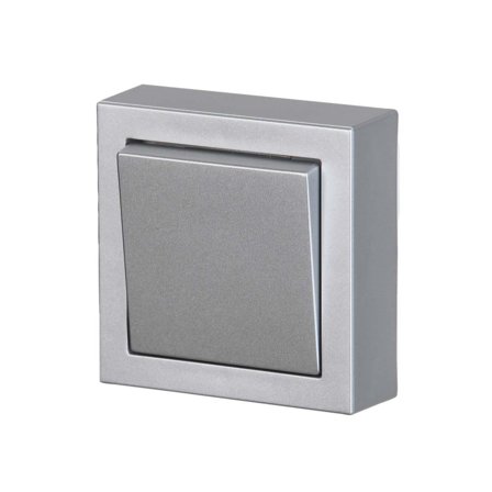 ABB Impressivo Tryckknapp 1-pol Aluminium, Strömbrytare & vägguttag