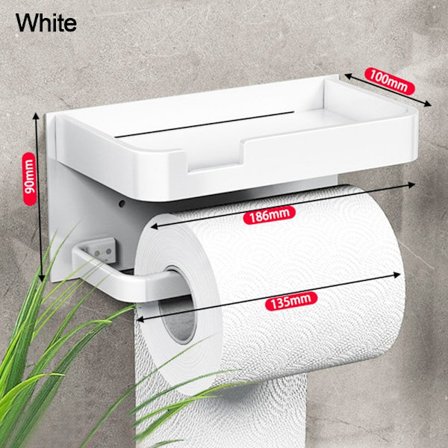 Toalettpapirholder Rullpapirstativ HVIT