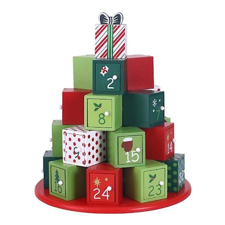 24st julgran presentförpackning Låda hem bordsdekoration