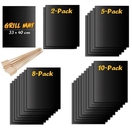 10ST Non Stick Grillmatta Ugnsmatta & Bakningsmatta - Non Stick