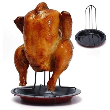 Kycklinggrill för ugn, höjd: 19 cm, rostfritt stål/stål, svart