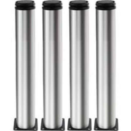 Justerbare Ben 350 mm Højde Tykke Skabsben Bordben Møbelben, Børstet Rustfrit Stål, Justerbar Højde 0-15 mm