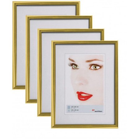 4 kehys - Walther Galeria - 15 x 20 cm - Kultainen