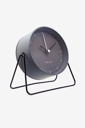 NeXtime - Bordsklocka Berlin 14 cm - Grå - Väggklockor & bordsur - Från Homeroom