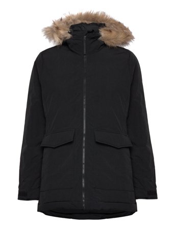 Hooded Fur Parka Black Adidas Sportswear