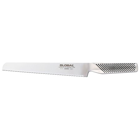 Global Brödkniv 22 cm Tandad Vänster - Köp Global-knivar och tillbehör hos Bagaren och Kocken | Matlagning > Köksknivar > Brödknivar | Bagaren och 