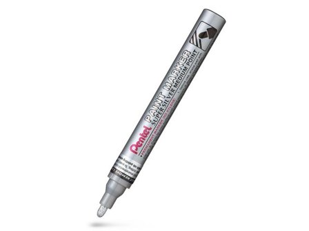 PENTEL Märkpenna Paint Marker rund silver - Lyreco - Kontorsmaterial - Pennor - Märkpennor - Rund spets
