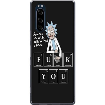 Kompatibel Mobilcover til Sony Sony Xperia 5 Rick and Morty Fu*k You