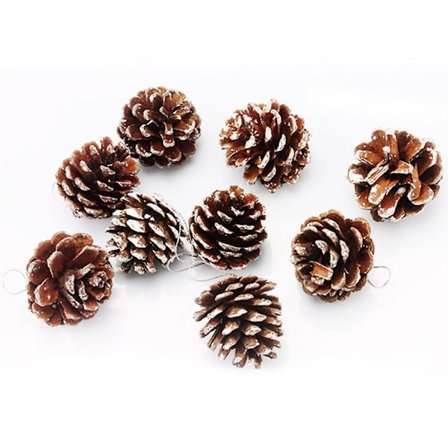 9 kpl Joulukuusen käpyjä riipuksia joulukoristeena toimistolle