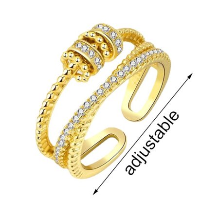Till Min Dotter Fidget Ångest Ring för Kvinnor Tonåringar Justerbar Spinner Pärla Stressavlastande Ringar 100% Ny [DB]